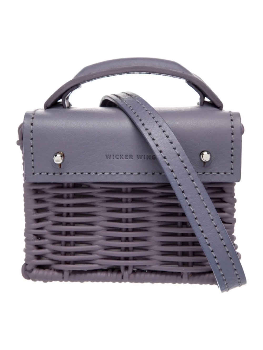 Wicker Wings Lilac Woven Crossbody Bag